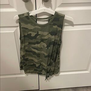 Camouflage Sleeveless Top